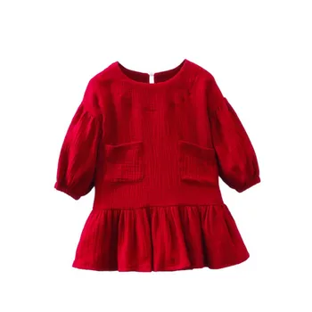 Stranka Obleko Dekle Jeseni Dolg Rokav Baby Obleko Poročno Otroci Obleke za Dekleta Eleganten Fant Dekleta Vestido Oblačila