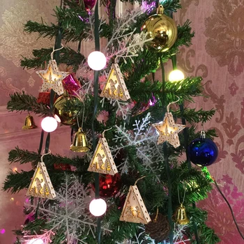 Božično Drevo Obesek Lesene Star Santa Claus Snežaka Okras Božič DIY Sijaj Obrti Darilo Doma Dekoracijo Božični Okraski