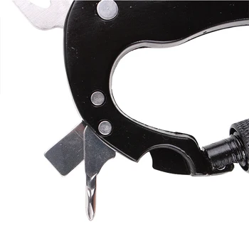 EOS Multi-funkcijo Orodje Carabiner Keychain Kavljem Folding Nož Odpirač, Izvijač