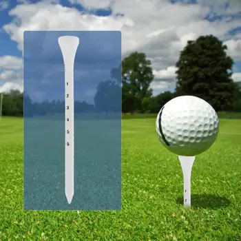 80pcs 83mm Lesene Profesionalni Golf Tees Sistem Belo Črtasto Digitalne Lestvice