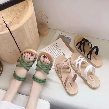 Nove Ženske Open Toe Sandali Poletje Japonke Natikači Žensk Na Prostem Plaži Priložnostne Čevlji Ravno Poceni Ženske Sandale Vode Čevlji