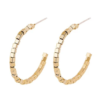 SRCOI Novo Vintage Zlata, Srebrna Barva Geometrijske Krog Krog C Hoop Uhani Za Ženske Earings Modni Nakit Dodatki 2020