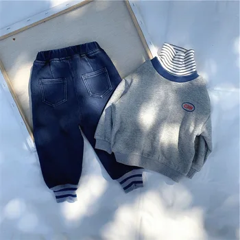 Malčka Fantje Kompleti Oblačil Modnih Priložnostne Trenirke za Fante Baby Otroci Hoodies 2020 Zgostitev Puloverju Sweatpants Otrok Obleke