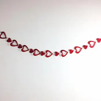 3 Metrov Srce Garland Traku Banner Viseči Okras Dekoracijo za valentinovo, Obletnico Poroke Stranke Ozadje