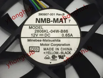 NMB-MAT 2806KL-04W-B86 C03 DC 12V 0.65 4-žice 70x70x15mm Strežnik Hladilni Ventilator