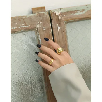 Korejski ins nišo preprosta ljubezen v obliki srca angleški pismo S925 sterling srebrni prstan ženska ljubezen me