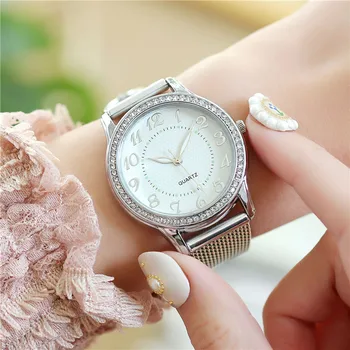 Luksuzni Ure Quartz uro Nerjavečega Jekla gumb za Izbiranje Priložnostne Bracele Watch Poslovnih ure za ženske Pari Priložnostne Quartz uro