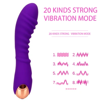 Dildo Stimulacijo Ščegetavčka Vaginalne Masaža Sex Igrače za Žensko, 20 Hitrost Silikonski Ženska Masturbacija Vibrator