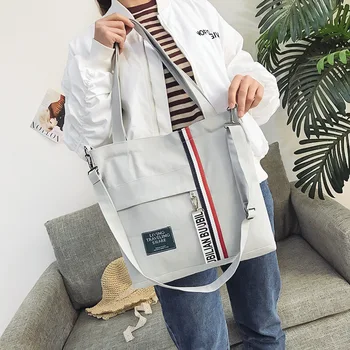 ženske torbice Koreja oblikovalec modni Platno Harajuku Trmast slog Totes Dame torba potovanja priložnostne Ženske torbe 2019