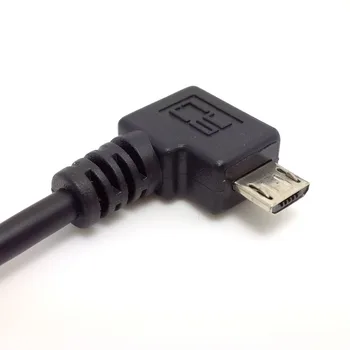 Desno pod kotom 90-stopinjski Mikro USB 5pin Male, da se Polnjenje Podatkovnega Kabla 5 m 1,5 m za Mobilni telefon & Tablični 1M 1,5 M 5M