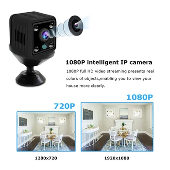 Prenosni 1080P HD Mini Wifi IP Kamera Kartica MicroSD Varnostne Kamere Brezžični Monitor za Nadzor Kamere 1080p CCTV Night Vision