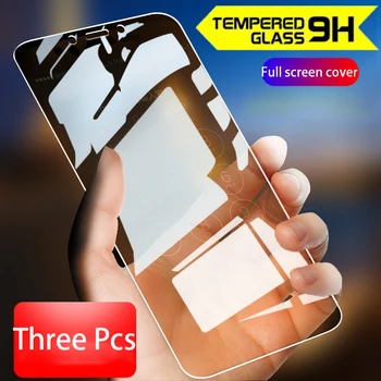 3Pcs/veliko Celotno Kaljeno Steklo Za Samsung C7Pro Screen Protector 9H 2.5 D Anti Blu-ray Kaljenega stekla