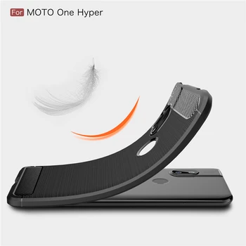 Za Motorola Eno Hiper Primeru Mehke Silikonske Ogljikovih Vlaken Shockproof Primeru Za Motorola Eno Hiper Kritje Za Moto Eno Hiper Primeru