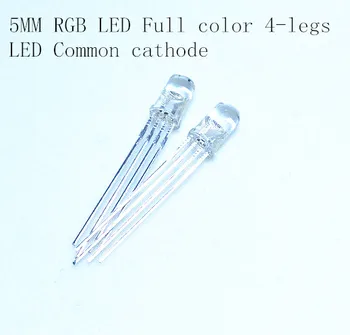 100 KOZARCEV 5 MM RGB LED barvno 4-noge LED Skupno katodo Dobra kvaliteta