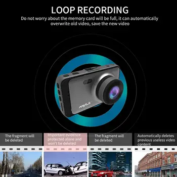 Avto Dvr Kamera X31 Vožnje Snemalnik z Visoko ločljivostjo Spredaj in Zadaj Dvojni Objektiv 1080P Zaznavanje Gibanja Dash Cam Parkiranje Zaslon