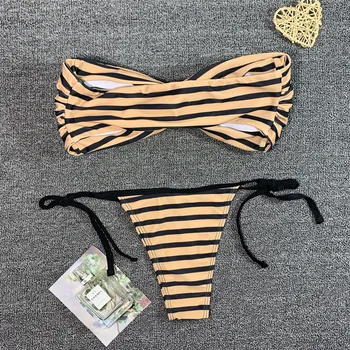 Leopard natisniti bikini push up seksi dame'swimsuit nastavite Brazilski kopalke, kopalke, kopalke bandeau plaža obrabe, Seksi Bikini