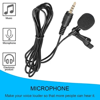 Mini Lavalier Mikrofon Mikrofon Primeru Za Iphone, Pametni Telefon Snemanje Pc Clip-On River Podporo Za Mikrofon, Telefon, Odzivnik,