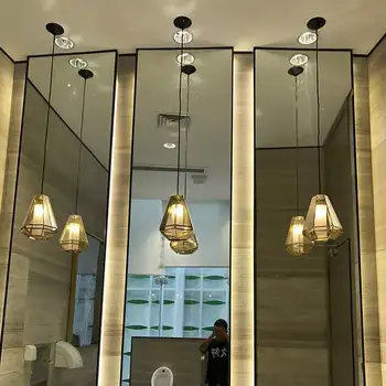 Nordijska lustre pendente visi svetilka steklena spalnica restavracija deco chambre svetilka