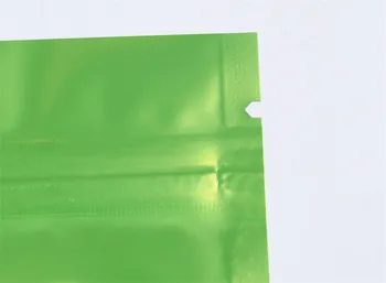 Debelo 100 kozarcev Mat Zelene Aluminijasto Folijo Zip-Lock Pack Bag Posušen Cvet Sadje mleto Kavo Prigrizek Darila Toplote Tesnjenje Vrečke