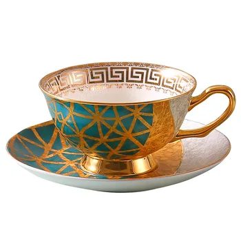 Ustvarjalne Evropske svetlobno razkošje kosti porcelana črni čaj pokal visoko-kakovostni keramični aparat za skodelico čaja pokal jed