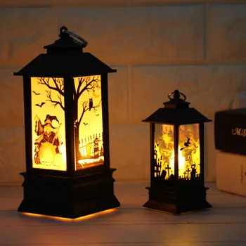 Halloween Letnik Bučna Grad Svetlobe Duha Strani Simulacija Plamena Luči Majhne Olje LampProp Bar Postavitev Doma Namizno Dekoracijo