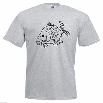 2019 100 % Bombaž Majica Za Moške Design Vrhovi Krap Ribe Ribe Odraslih Mens T-Shirt Ribe Navdušence Priložnostne Tee Majica