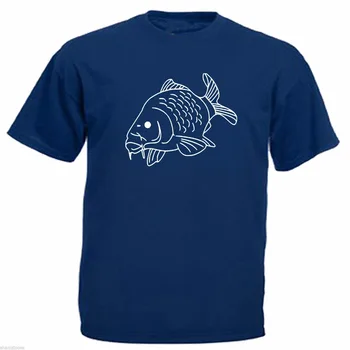 2019 100 % Bombaž Majica Za Moške Design Vrhovi Krap Ribe Ribe Odraslih Mens T-Shirt Ribe Navdušence Priložnostne Tee Majica