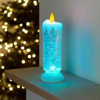 Barva Spreminja LED Vode Sveča za ponovno Polnjenje LED Glitter Sveča Barvo sprememba LED Vode Svečo