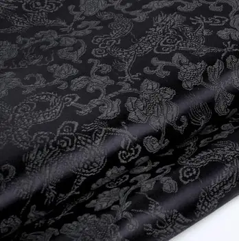 90 cm*100cm Damasta tkanine oblačila robom dekorativne tkanine, obleka brocade black Black Dragon diy oblačila, tkanine