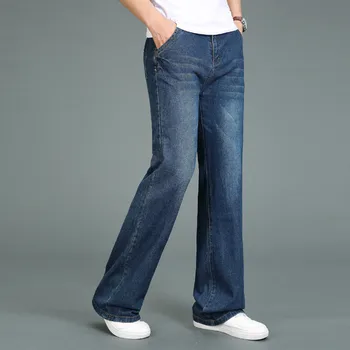 Jeans za Moške 2020 Poletje Nove Tanke velikosti Mikro Bell hlače za Moške Modis Naravnost kavbojke Retro Zelena Classic jeans Več Velikosti 34