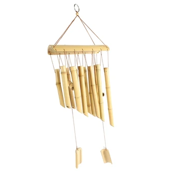 Bambus Vetru Zvončki Melodiji Vetra Bell Dekorativni Bambusa Cevi Sprostitev Vrt Wind Chime Prostem Darila