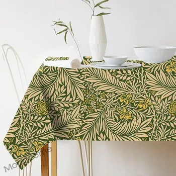 William Morris Design Vijolično, Rdečo, Zeleno Pomlad Cvetlični Rastlinskih Listov Vzorec Dekorativni Prtom Nepremočljiva Perilo Tabela Desk Pokrov