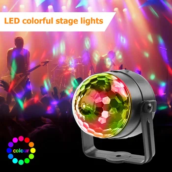 LED RGB Čarobno Žogo Luči Trajne Praktični Večnamenski Daljinski upravljalnik Fazi Učinek Lučka za DJ Disco Bar Stranka