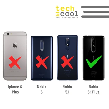 FunnyTech®Pokrov, ohišje za Nokia 5.1 Plus / Nokia X5 l mačke akvarel pregleden