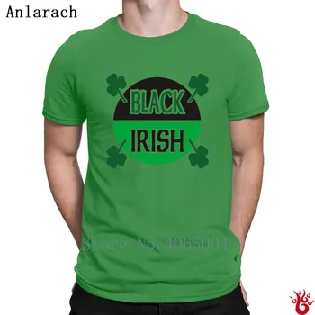Black Irish S Krogom In Shamrocks T-Shirt Kratek Rokav Fitnes Letnik Moški Tshirt Tiskanje Barva Hip Hop Dihanje