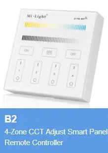 Milight B1 B2 B3 B4 4-Pas 2,4 GHz Brezžični zaslon občutljiv na Dotik Krmilnik RGBW RGB + SCT Zatemnitev Osvetlitve LED Smart Remote Controller
