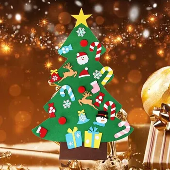 Arbol Navidad Fieltro Novo Leto, Darila Otroci Diy Čutiti Božično Drevo Okraski Visi Zid Za Dom Xmas Darila, Okraski