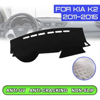 Avto armaturne plošče Mat za KIA K2 2011 2012 2013 Anti-umazano Non-slip Dash Kritje Mat UV Zaščito Odtenek