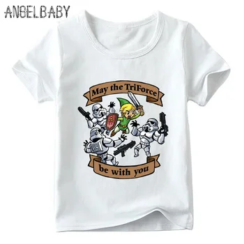 Fantje/Dekleta The Legend of Zelda Triforce Risanka Print majica s kratkimi rokavi Otroci Poletje Vrhovi Baby Otroci Dabbing Povezavo Smešno T shirt,ooo5246