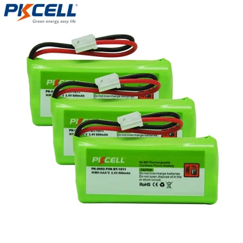 3pcs PKCELL Brezžični Telefon Zamenjavo Baterije AAA 800mAh 2,4 V za Uniden BT-1011 BT1011 Vtech BT184342 BT18433