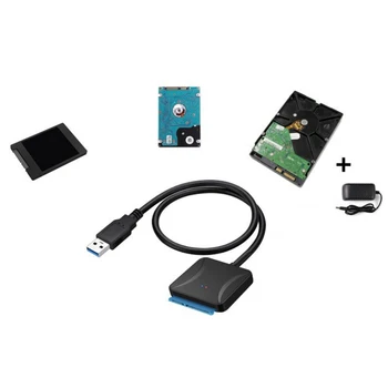 Žice Adapter Žično Pretvori Kabli SATA na USB Kabel, USB 3.0 2,5 3,5-palčni SATA III Trdi Disk Adapter Kabel 0,5 m