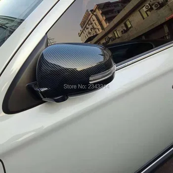 2pcs Ogljikovih Vlaken Strani Rearview Mirror Skp Zajema Trim Za Mitsubishi Outlander 2016 2017 2018 2019 ABS Plastike Avto Dodatki