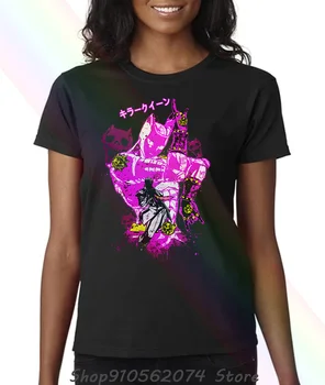 Killer Queen Jojos Bizarna Avantura Yoshikage Kira Ženske T-shirt Glavo, Šal