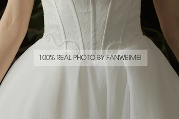#8003 Obračuna Proizvodnje Belih Off-Ramo Backless Poročno Obleko Žogo Obleke