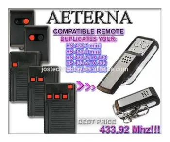 AETERNA HS433-1mini,HS433-2mini,HS433-1/TX433,HS433-2/TX433,HS433-4/TX433 garažna vrata nadomestni daljinski upravljalnik