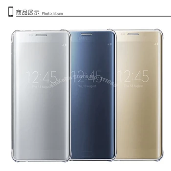 S8 Plus Jasno Ogledalo Flip Smart Cover Primeru Fundas za Samsung Galaxy Note 8 5 S8 S7 S6 C9 C5, C7 J5 J7 A3 A5 A7 A8 oque Capa