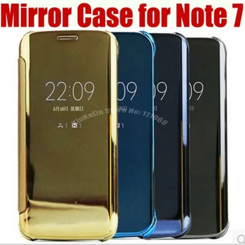 S8 Plus Jasno Ogledalo Flip Smart Cover Primeru Fundas za Samsung Galaxy Note 8 5 S8 S7 S6 C9 C5, C7 J5 J7 A3 A5 A7 A8 oque Capa