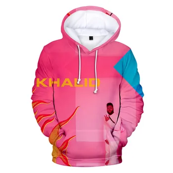 Khalid Robinson Puloverji Jopice Harajuku Moški/ženske 3D Hoodie Puloverju Prevelik Harajuku Hip Hop Sweatshirts Ulične