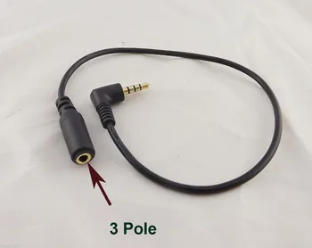 10pcs 3.5 mm Stereo Audio 4 Pole Kota Moški Do 3 Pole Ženski Podaljšanje AUX Kabel 30 cm