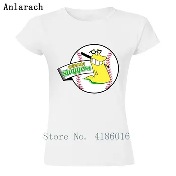 Banana Sluggers Smešne Ženske T Shirt Nov Slog Pomlad Jesen Edinstveno Pismo Tiskanja Krog Vratu Sončni svetlobi Bombažno Majico XL
